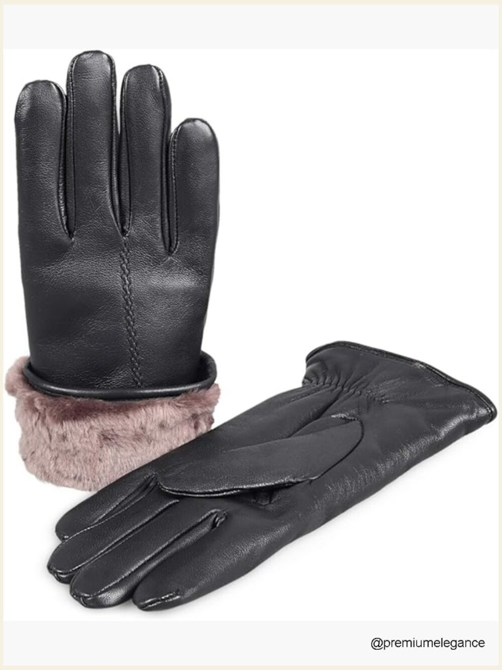 Genuine Shearling Sheepskin Fur Lined Leather Gloves Xlarge